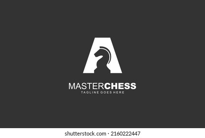 Un logotipo CHESS para la compañía de marca. Ilustración vectorial de plantilla HORSE para su marca.