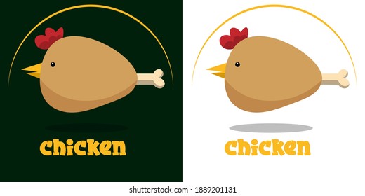 logo chicken in the form of a chicken leg for asian cuisine