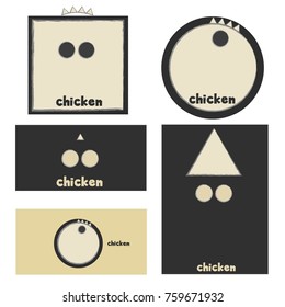 The logo of chicken. Funny chicken.