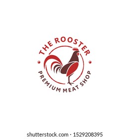 Logo of chicken meat farmer, chicken farmer, male chicken, slaughterhouse, meat seller, animal husbandry.