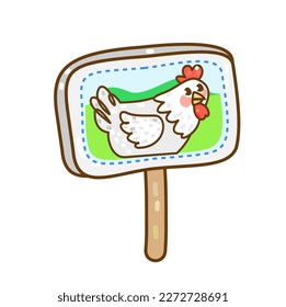 Logo Chicken on White Background.