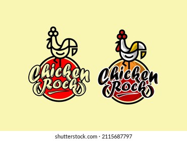 Plantilla de Ilustración del Vector de Rock con Logo con un diseño simple y elegante, bueno para cualquier industria
