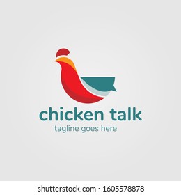 Logo Chicken Talk Template Design