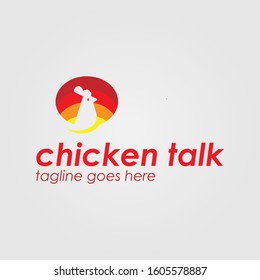 Logo Chicken Talk Template Design