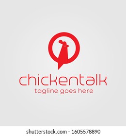 Logo Chicken Talk Template Design