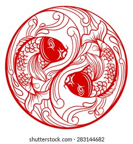 Logo of a chiense pattern on a white background