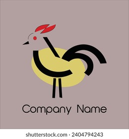 Logo Chiken egg ikon industr