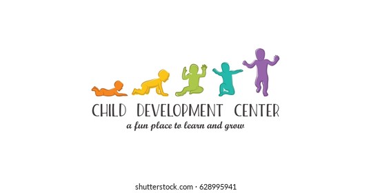 Logo For Child Care Centerand Kindergarten. Baby Development Stages Milestones First One Year . Child Milestones Of First Year