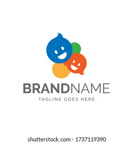logo of children heads, vector design, fully editable
