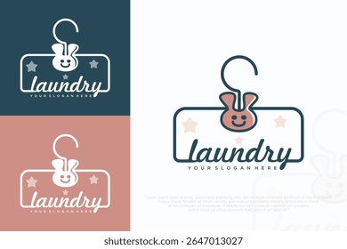 Logo for children's clothing shop. template of the brand for the designer. vector illustration