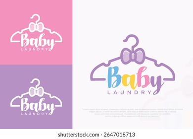 Logo for children's clothing shop. template of the brand for the designer. vector illustration