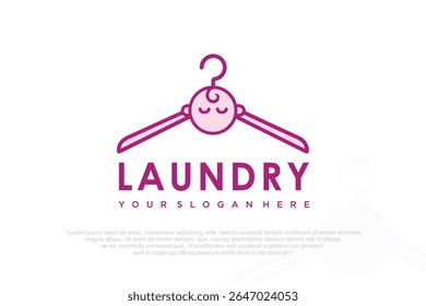 Logo for children's clothing shop. template of the brand for the designer. vector illustration