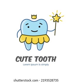 Logo Children's Dentistry. Vector Illustration For Dental Clinic