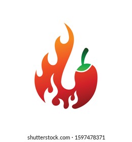 Logo of Chili Fire, Chili Logo Template, Spicy Logo Vector
