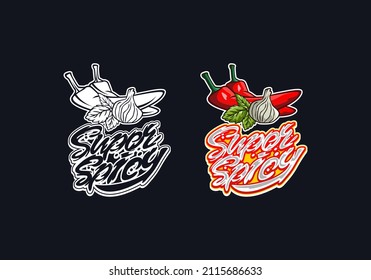 Logo Chili Spicy Vector Illustration Template with Simple Elegant Design Good for Any Industry