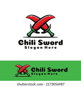 logo Chili sword art illustration