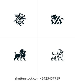 Logo of Chimera. Lion, Snake and wings