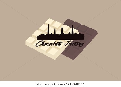 logo for a chocolate factory. infographics for pastry shop