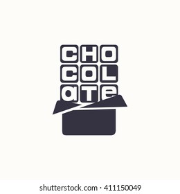 logo chocolate. Vector design logo. Vector illustration