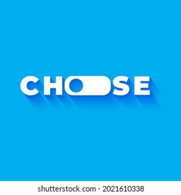 Logo of a Choose Lettering vector icon Text logo, Simple and clean, flat design, Suitable for communication company or service