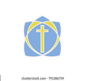 Logo for the Christian Church Living Church pulse of life, cardiogram.