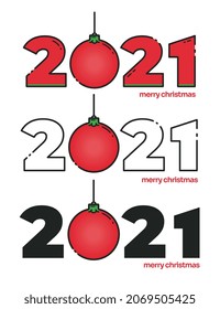 Logo for Christmas 2021 with Christmas baubles