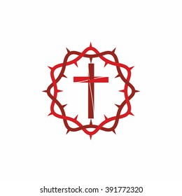 Logo for the church. The cross of Jesus Christ and the crown of thorns