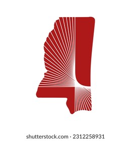Logo for the church of Mississippi. Geometric cross of Jesus Christ, God's symbol of diversity