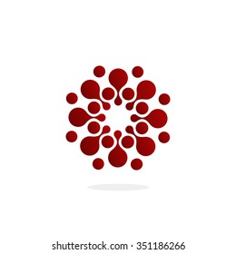 Logo. Circle. Abstract. Flower.