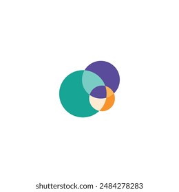 Logo circle abstract overlay design with blank background