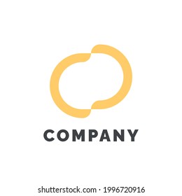 Resumen del círculo del logotipo único, letras O. con el logotipo de trand de estilo off jog. Diseño del logotipo del vector