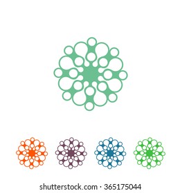 Logo. Circle. Abstract. Vector illustration.
