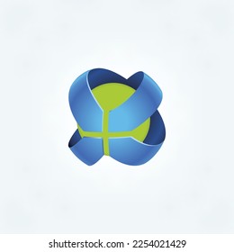 logo with a circle and arrows real estate symbol