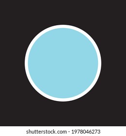 Logo circle background. Decoration logo. Icon circle. The icon in a colored circle with a white bold border. Web button, modern flat design.