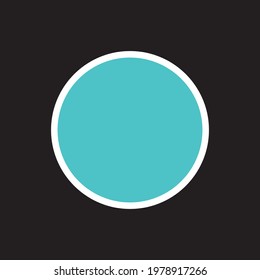 Logo circle background. Decoration logo. Icon circle. The icon in a colored circle with a white bold border. Web button, modern flat design.