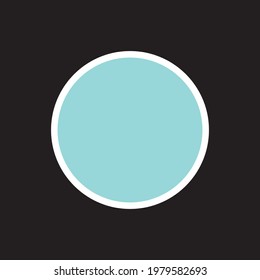 Fondo del círculo del logotipo. Logo de la decoración. Círculo de iconos. El icono en un círculo de colores con un borde blanco negrita. Botón Web, diseño plano moderno.