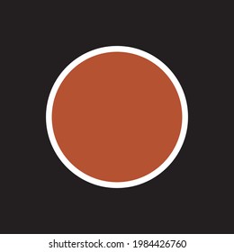 Logo circle background. Decoration logo. Icon circle. The icon in a colored circle with a white bold border. Web button, modern flat design.
