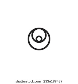 Círculo de logotipo con fondo en blanco