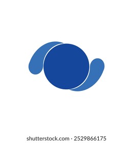 Logo Kreis blau spinnen rotieren mit leerem Hintergrund