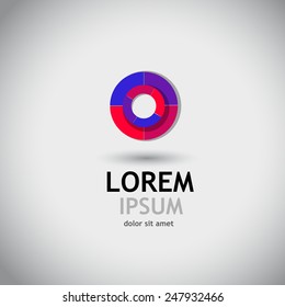 Logo circle color spectrum. Vector