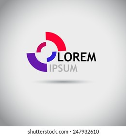 Logo circle color spectrum. Vector