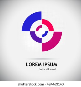 Logo circle color spectrum. Vector