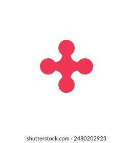 Logo circle cross unique design with blank background