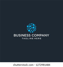 logo circle digital technology vector graphic download 