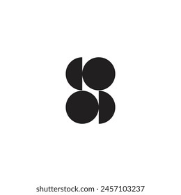 Logo circle group minimalist with blank background