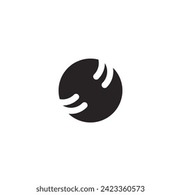 Logo circle hug design template element with blank background
