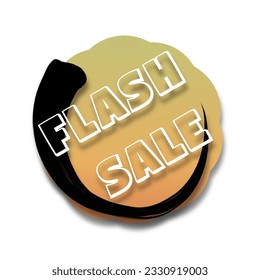 Logo circle icon best seller, special offer, boxing day, weekend sale, flash sale, up to 5 10 15 20 25 30 35 40 45 50 60 70 80 90 percent off gold color and black brush scribbles for sales tags