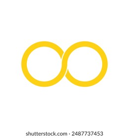 Logo Circle Infinity symbol isolated on white background. Template Logo Vector