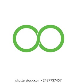 Logo Circle Infinity symbol isolated on white background. Template Logo Vector