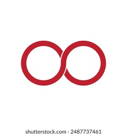Logo Circle Infinity symbol isolated on white background. Template Logo Vector